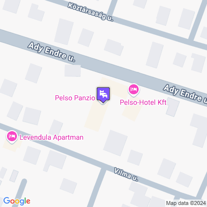 Pelso Panzió a térképen